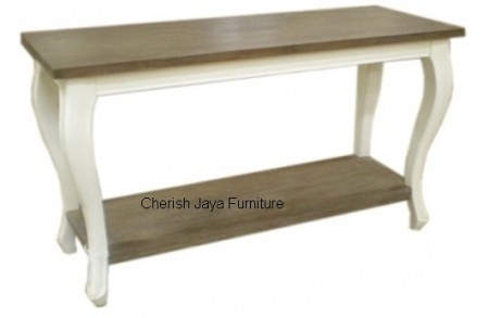 Code: SJAT 023 Name: French Console Table With Shelf Size: W=120 x D=45 x H=78 cm  Wood: Solid Teakwood